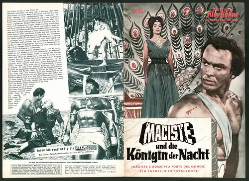 Filmprogramm IFB Nr. 6092, Maciste und die Königin der Nacht, Mark Forest, Moira Orfei, Regie: Leon Viola