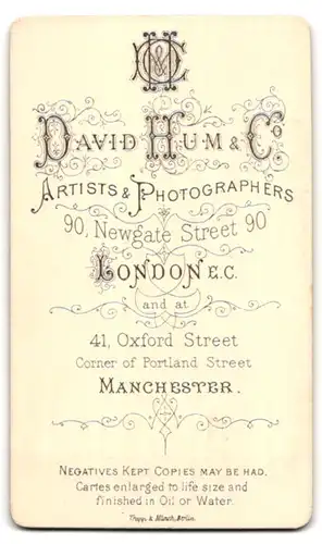 Fotografie David Hum & Co., London, 90 Newgate St., Portrait hübsche Dame mit Brosche am Kleiderkragen