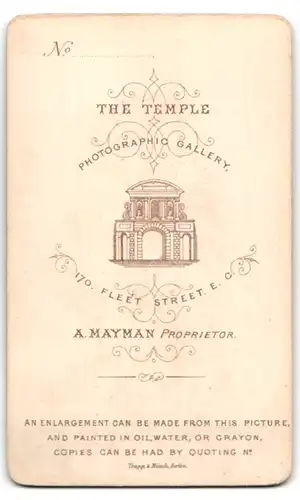 Fotografie A. Mayman, London, 170 Fleet Street, Portrait charmanter junger Mann mit Vollbart