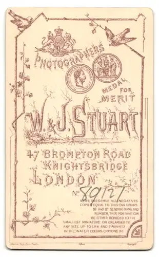 Fotografie Stuart Bros., London, 47 Brompton Road, eleganter junger Mann