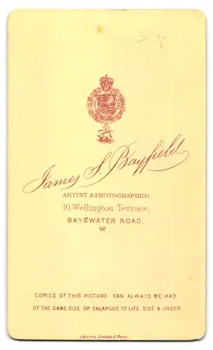 Fotografie James S. Bayfield, Bayswater Road, 10 Wellington Terrace, hübsche junge Frau mit Korb