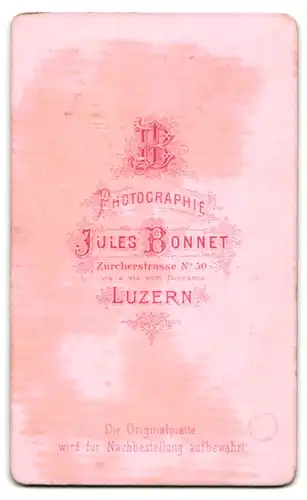 Fotografie Jules Bonnet, Luzern, Zürcherstrasse 50, alter Mann in Sonntagskleidung