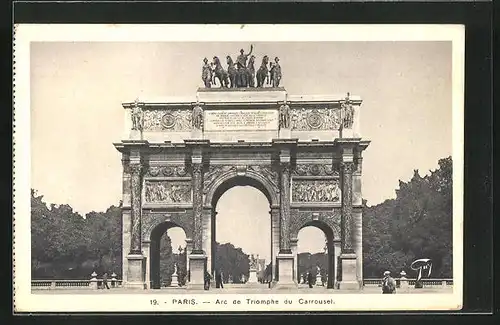 AK Paris, L`Arc de Triomphe du Carrousel, Triumphbogen