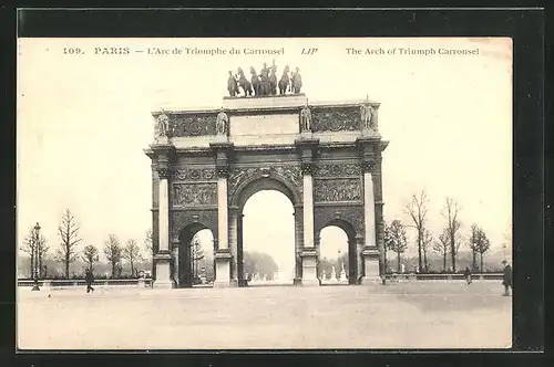 AK Paris, L`Arc de Triomphe, Triumphbogen