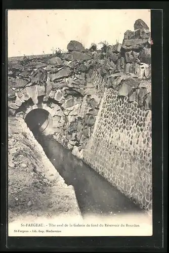 AK St-Fargeau, Tête aval de la Galerie de fond du Réservoir du Bourdon