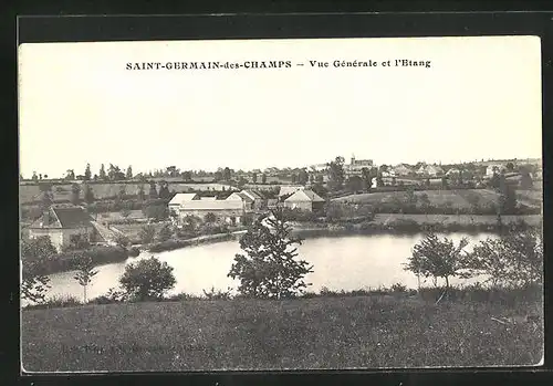 AK Saint-Germain-des-Champs, Vue Générale et l`Etang