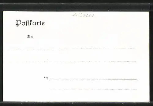 Lithographie Oberaula, Gasthaus v. Heinrich Schüssler, Totalansicht