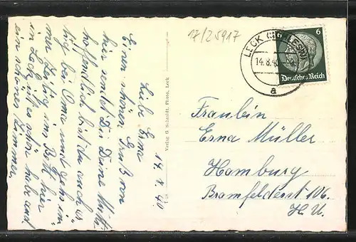 AK Leck, Hotel Muesfeldt, Hauptstrasse