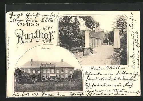 AK Rundhof, Zufahrt zum Schloss