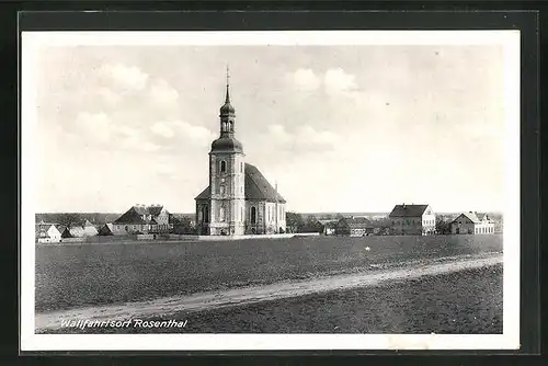 AK Rosenthal, Ortsansicht mit Kirche