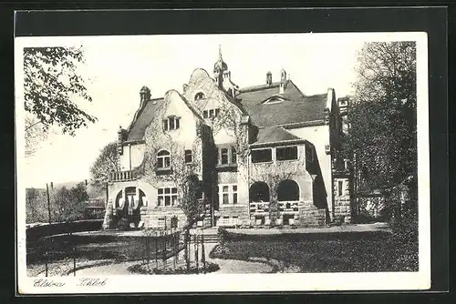 AK Elstra, Schloss mit Vorgarten
