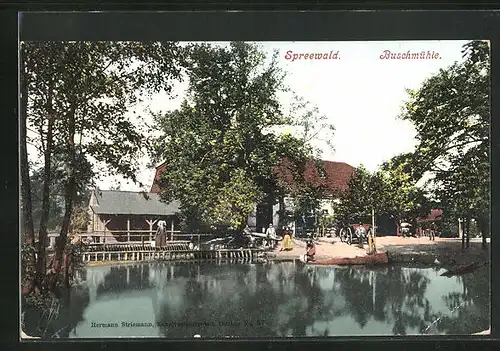 AK Straupitz / Spreewald, Gasthof Buschmühle