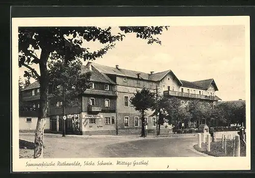 AK Rathewalde / Sächs. Schweiz, Mittags Gasthof
