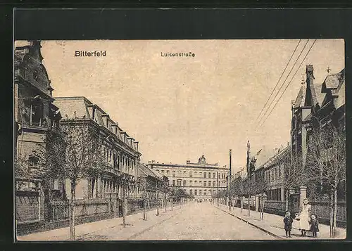 AK Bitterfeld, Partie an der Luisenstrasse