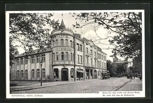 AK Bitterfeld, Hotel Döring mit Café