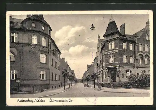 AK Falkenberg / Elster, Hotel Kaiserhof an der Bismarckstrasse