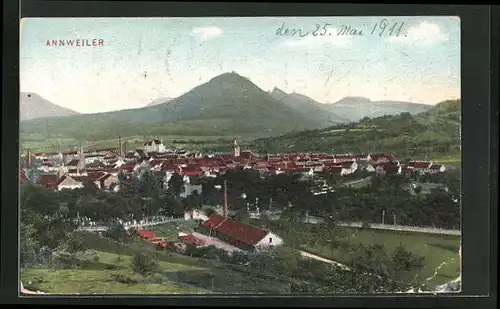 AK Annweiler, Ortsansicht aus der Vogelschau