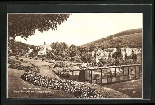 AK Bad Brückenau, Neue Anlagen am Schloss-Hotel