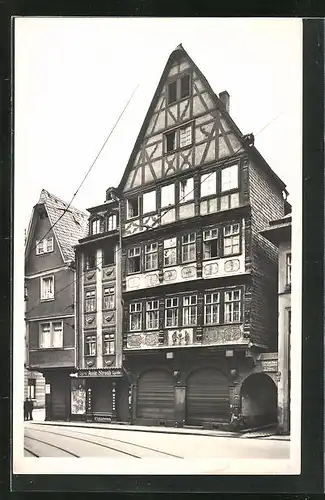 AK Mainz, Fachwerkhaus i. d. Augustinerstrasse