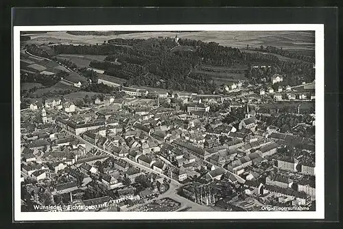 AK Wunsiedel /Fichtelgebirge, Ortsansicht, Fliegeraufnahme