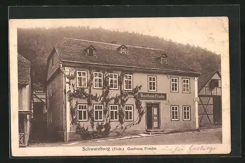 AK Schwarzburg / Thür., Gasthaus Franke