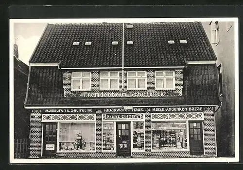 AK Cuxhaven, Hotel Schiffblick mit Tabakwarenhaus, Inh. Franz Clasen