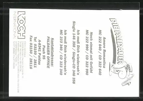 AK Musikergruppe die Paldauer mit Saxophon, Autogramme