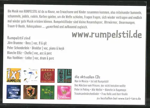 AK Musikergruppe Rumpestil in modischer Kleidung, Autogramme