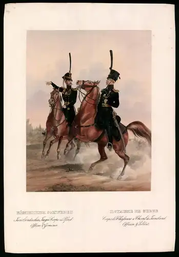Lithographie Königreich Schweden, altkoloriert, montiert, aus Eckert & Monten um 1840 Vorzugsausgabe, 36 x 25cm