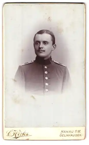 Fotografie C. Hirtes, Hanau /Main, Portrait Soldat in Uniform, Rgt. 16