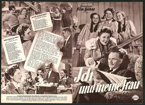 Filmprogramm IFB Nr. 2004, Ich und meine Frau, Paula Wessely, Attila Hörbiger, Regie Eduard von Borsody