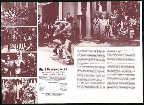 Filmprogramm IFB Nr. 7432, Die 6 Unbesiegbaren, Mickey Hargitay, Jose Greci, Regie: Luigi Capuano