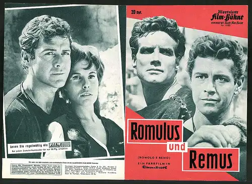 Filmprogramm IFB Nr. 6180, Romulus und Remus, Steve Reeves, Gordon Scott, Regie: Sergio Corbucci
