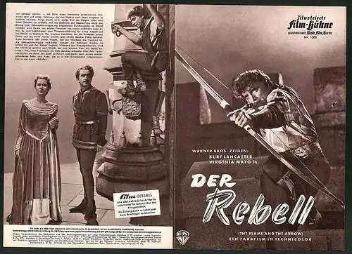 Filmprogramm IFB Nr. 1088, Der Rebell, Burt Lancaster, Virginia Mayo, Regie: Jacques Tourneur