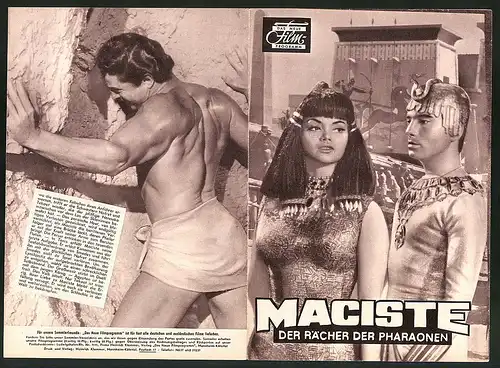 Filmprogramm DNF, Maciste - Der Rächer der Pharaonen, Marc Forrest, Chelo Alonso, Regie: Carlo Campogalliani