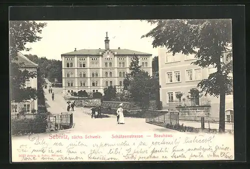 AK Sebnitz, Schützenstrasse, Brauhaus