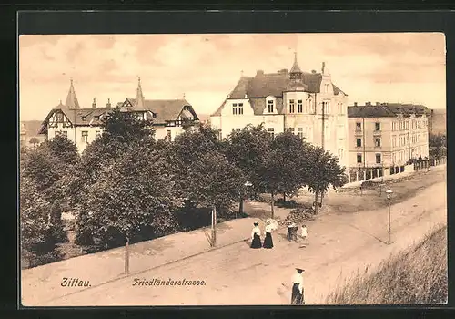 AK Zittau, Friedländerstrasse