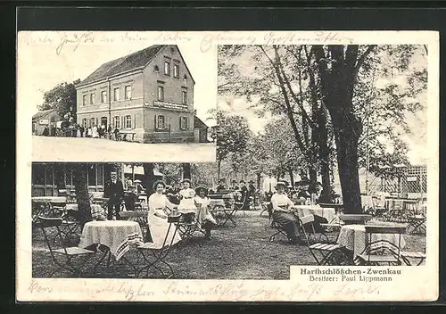 AK Zwenkau, Gasthaus Harthschlösschen