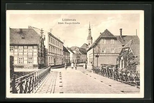 AK Lübbenau, Städt. Haupt-Strasse