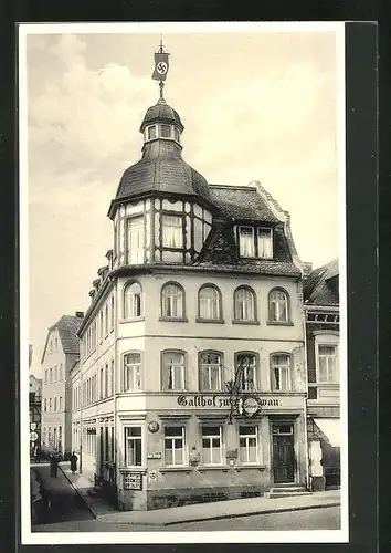 AK Bad Brückenau, Gasthof zum Schwan mit 