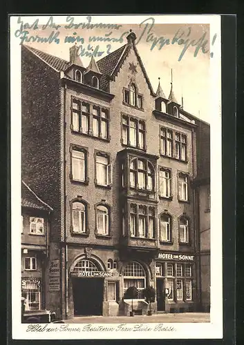 AK Göttingen, Hotel zur Sonne, Inh. Luise Basse