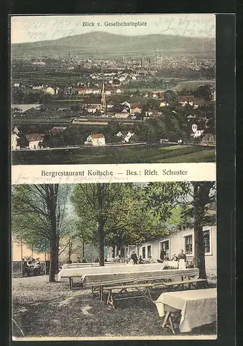 AK Koitsche, Panorama mit Bergrestaurant, Inh. Rich. Schuster