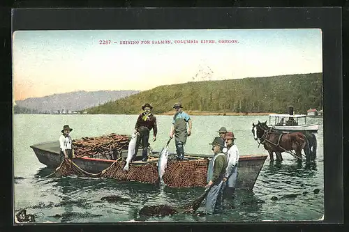 AK Columbia river, Oregon, Seining for salmon, Fischerei