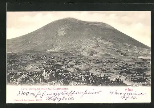 AK Etna, Cono principale visto dall Osservatorio, Vulkan Ätna