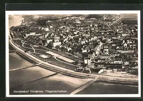 AK Norderney, Teilansicht vom Flugzeug aus