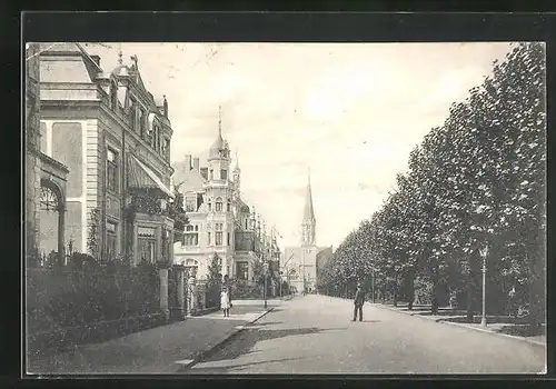 AK Hannover, Hohenzollernstrasse und Markuskirche