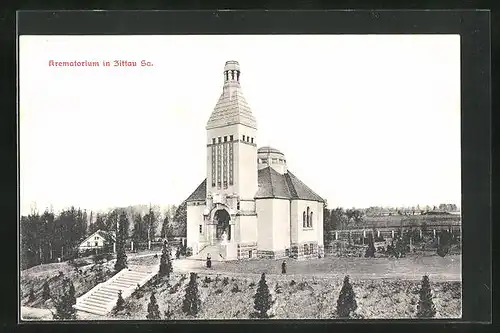 AK Zittau i. Sa., Ansicht vom Krematorium