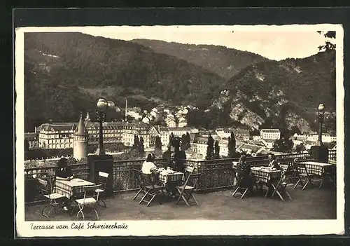 AK Bad Ems, Cafe Schweizerhaus, Terrasse