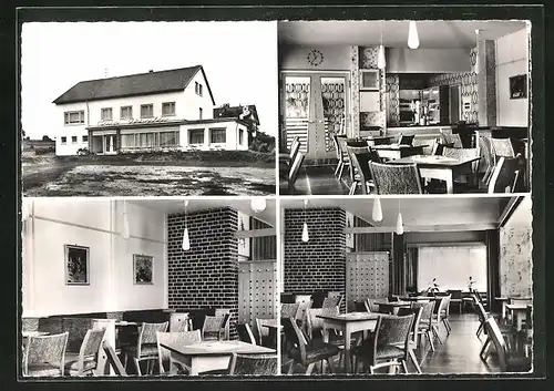 AK Neunkirchen /Saar, Cafe Ursula, Spieserstrasse 103, Innen- und Aussenansichten