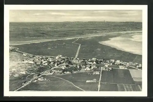 AK Norddorf /Amrum, Ortspartie aus der Vogelschau